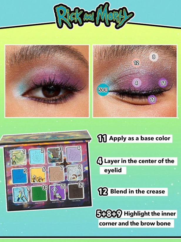 Rick and Morty X SHEGLAM The Meaning(Lessness) Of Life Palette 12-Color