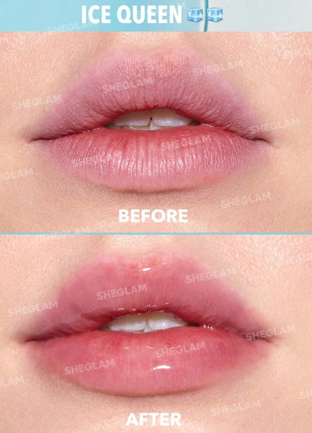 SHEGLAM Plump Addict Hot & Cold Gloss Duo 2 Pcs/Set Instant Volumising Lip Gloss Set High Shine Finish
