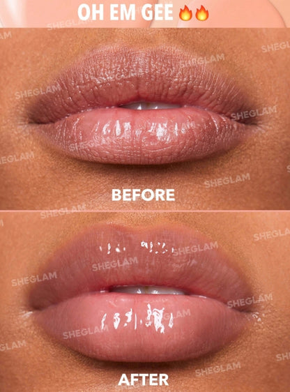 SHEGLAM Plump Addict Hot & Cold Gloss Duo 2 Pcs/Set Instant Volumising Lip Gloss Set High Shine Finish