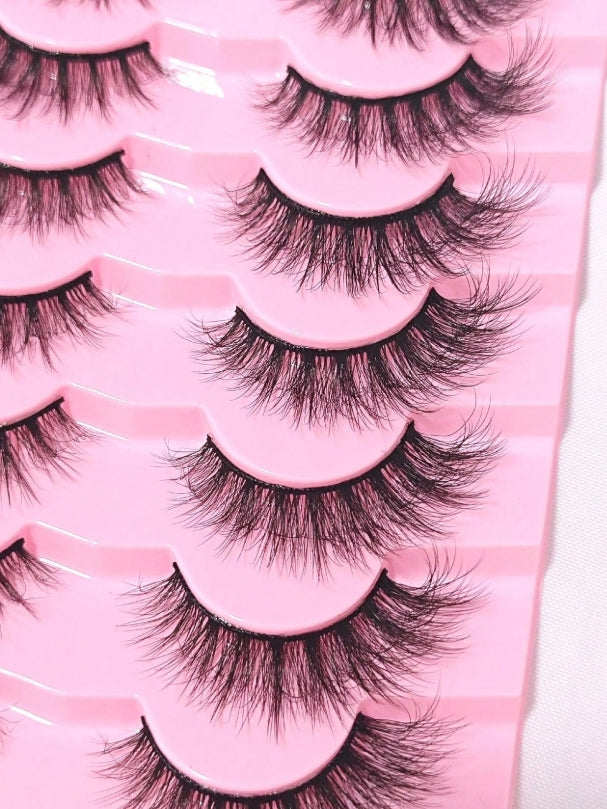 7 Paires De Faux Cils 3d Vison Cils Moelleux Dramatique