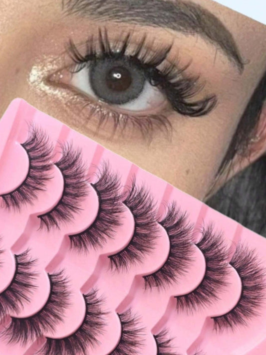 7 Paires De Faux Cils 3d Vison Cils Moelleux Dramatique