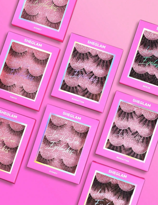 SHEGLAM Late Night Lover Full Volume Faux Cils-Sydney 3 Paires LéGer Confortable Conique Naturel Plus