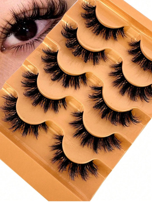 5 Paires De Faux Cils De Volume 5d