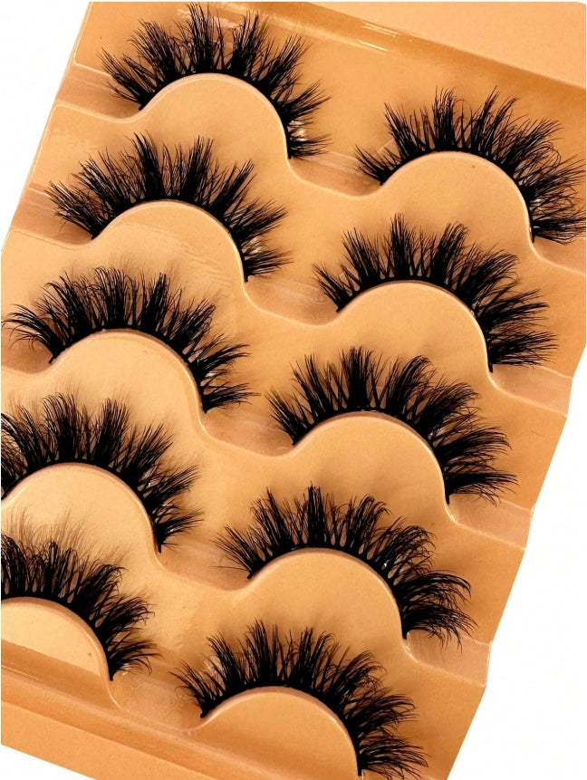 5 Paires De Faux Cils De Volume 5d