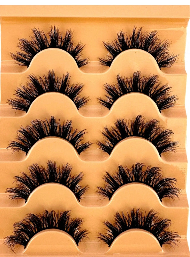 5 Paires De Faux Cils De Volume 5d