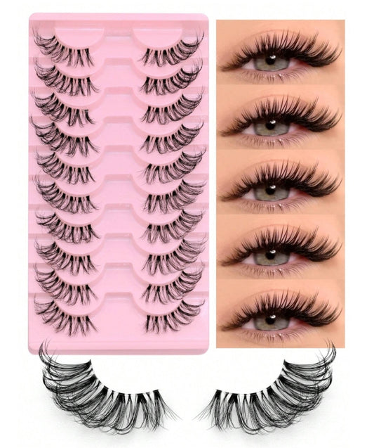GROINNEYA 10 paires de faux cils dramatiques surdimensionnés