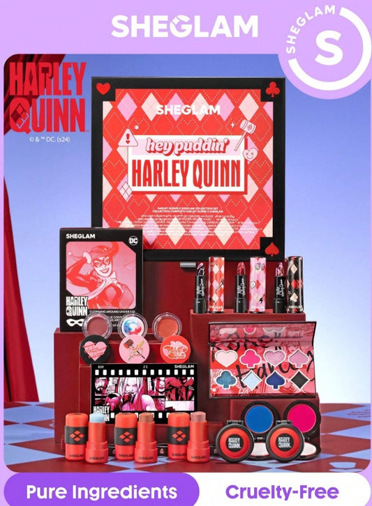 Harley Quinn X SHEGLAM Collection Set Saint Valentin DéCor Amour Cadeau Hiver Y2K Maquillage FêTe