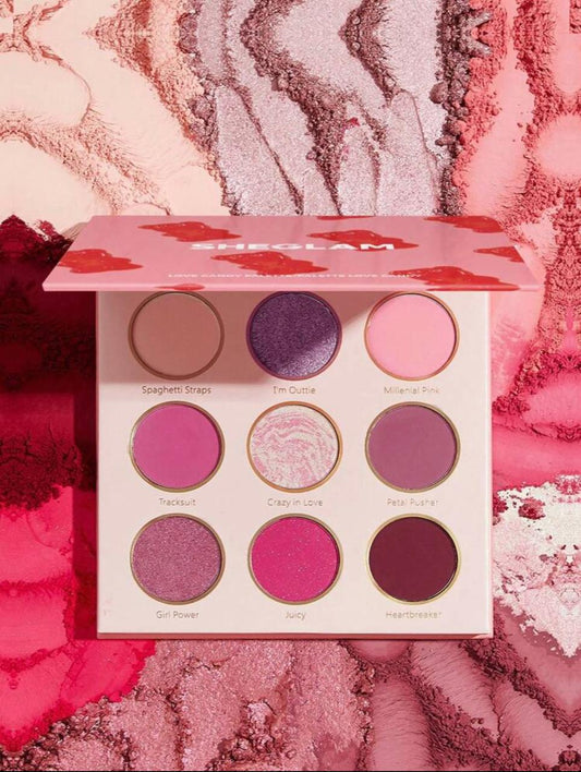 SHEGLAM Love Candy Palette 9-Clolor Shimmer Metallic Matte Eyeshadow Palette
