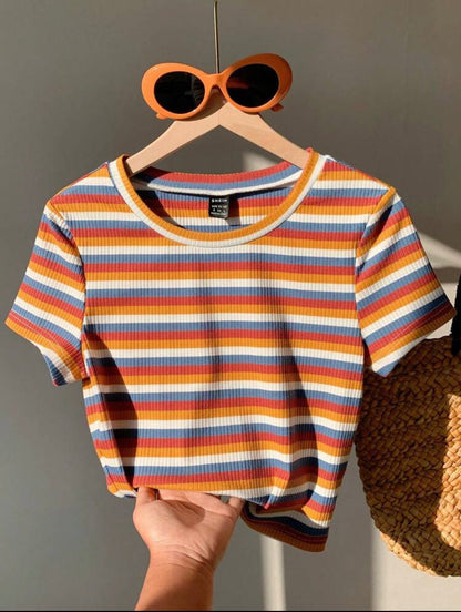 Comfortcana Colorful Striped T-Shirt