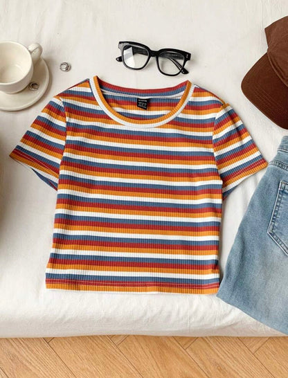 Comfortcana Colorful Striped T-Shirt