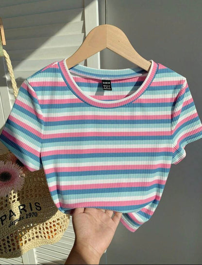 Comfortcana Colorful Striped T-Shirt