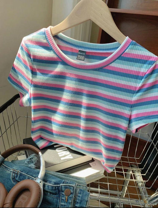 Comfortcana Colorful Striped T-Shirt