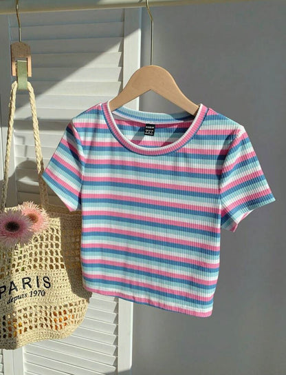 Comfortcana Colorful Striped T-Shirt