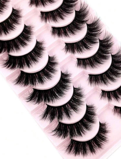 10 Pairs Volume False Eyelashes 3D Fluffy Dramatic Cat