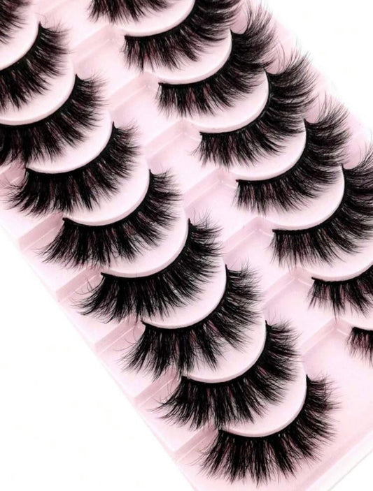 10 Pairs Volume False Eyelashes 3D Fluffy Dramatic Cat