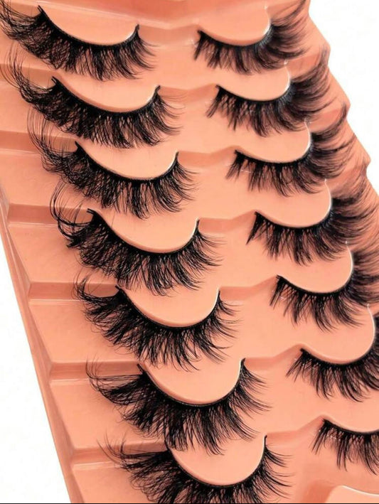 7 Pairs Of New 3D Cat Eye Lashes